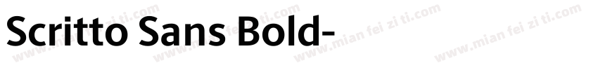 Scritto Sans Bold字体转换